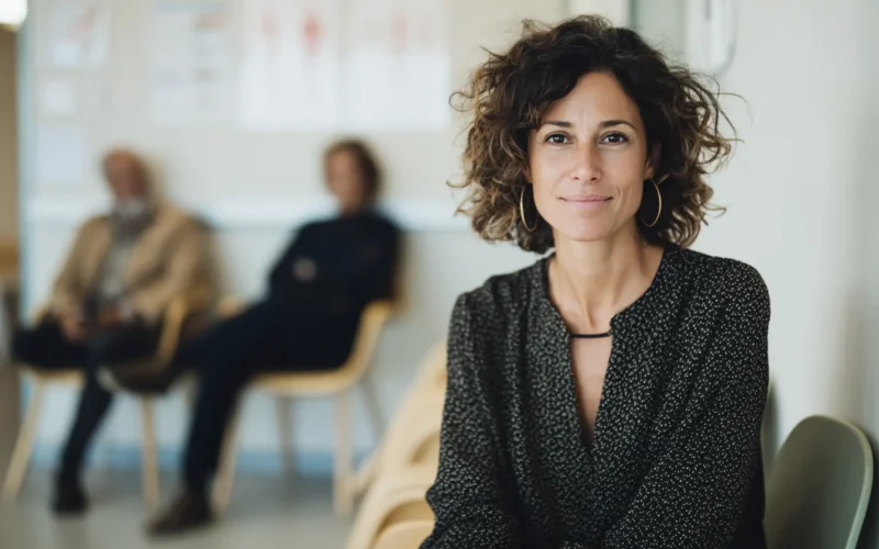 icabodevilla_elegant_Spanish_woman_sitting_in_a_private_medic_f1f801f1-43f5-4537-9d75-cce125989377_1